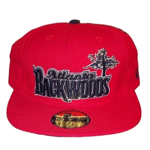 NWT Rare New Era Atlanta Backwoods Logo Fitted Baseball Hat - Picture 1 of 11